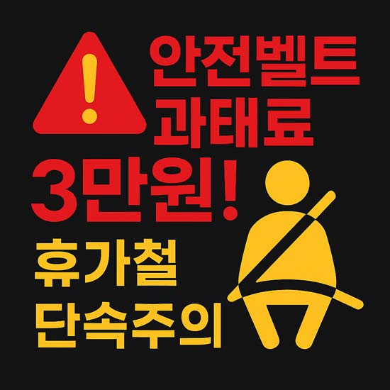 안전벨트 범칙금 3만원 과태료 총정리 썸네일