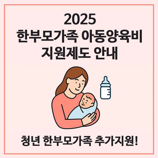 2025 한부모가족 아동양육비 지원제도 안내 메인 이미지