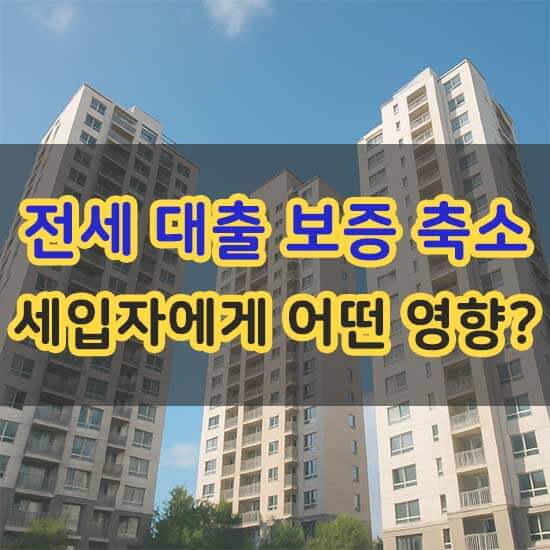 전세대출 보증비율 축소 세입자에게 어떤 영향이 있을까 안내 메인 이미지