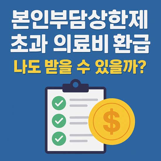 본인부담상한제 초과 의료비 환급 안내 메인 이미지