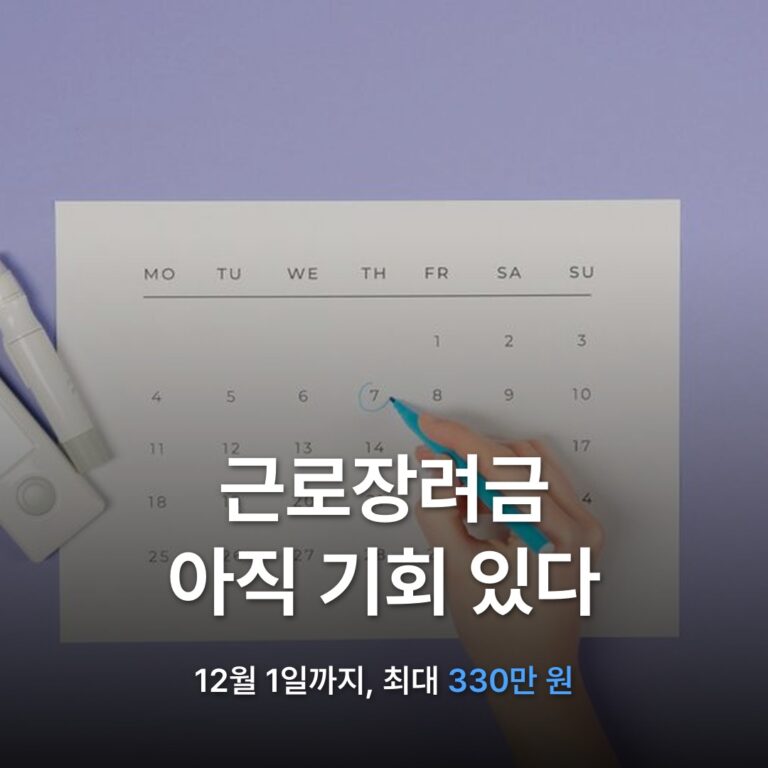 썸네일: 근로장려금 아직 기회 있다
