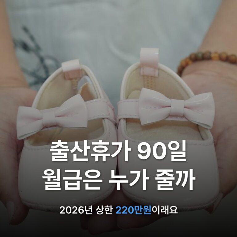 썸네일: 출산휴가 90일 월급은 누가 줄까