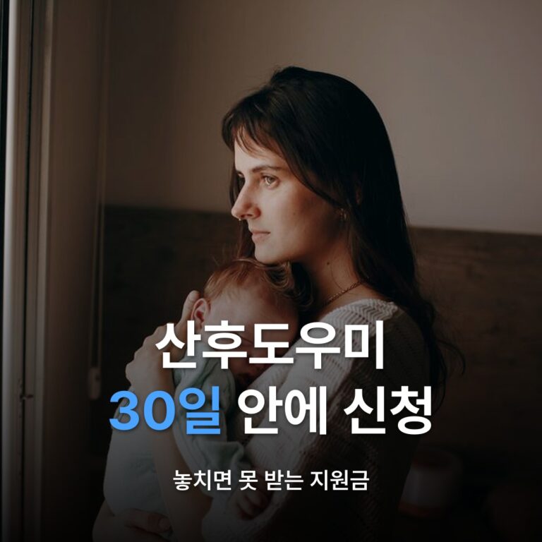 썸네일: 산후도우미 30일 안에 신청
