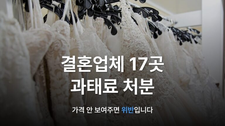 썸네일: 결혼업체 17곳 과태료 처분